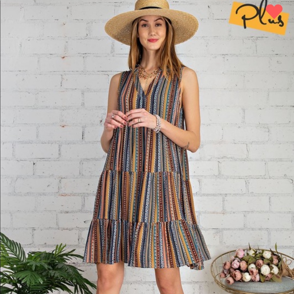 Gypsy Tribal Print Dress